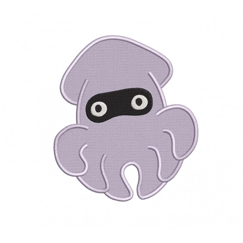 Blooper Super Mario Squid Embroidery Design Embr