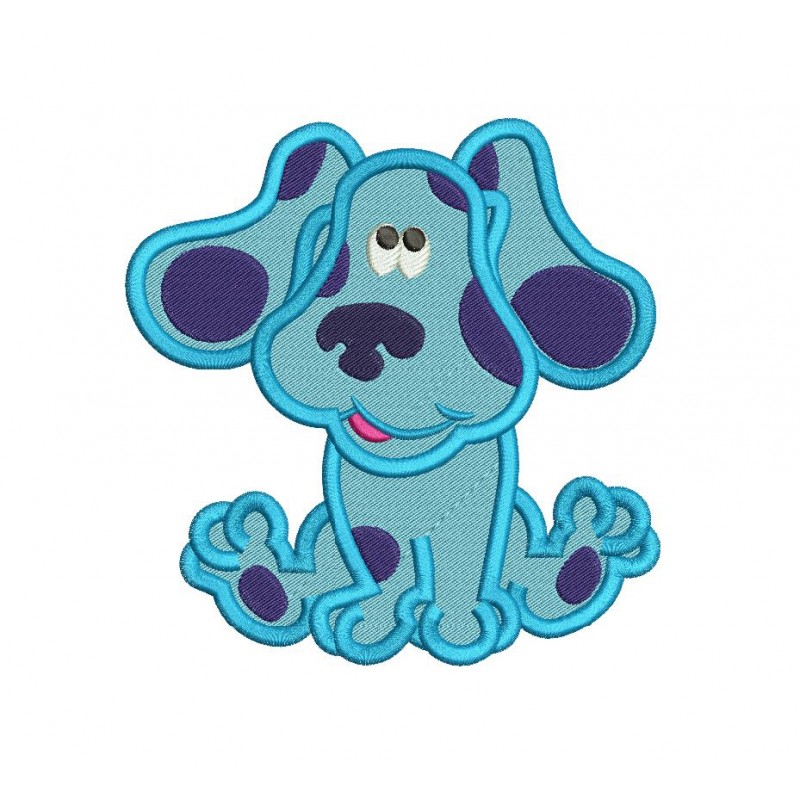 Blues Clues Filled Stitch Embroidery Design