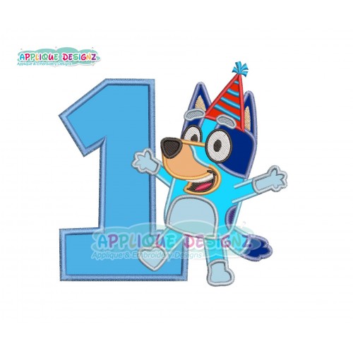 Bluey 1st Birthday Applique Design