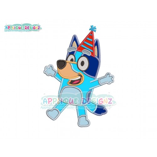 Bluey Birthday Applique Design
