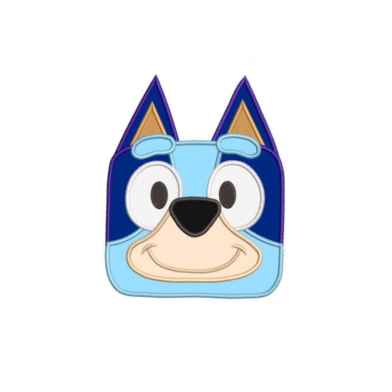 Bluey Head Applique Design