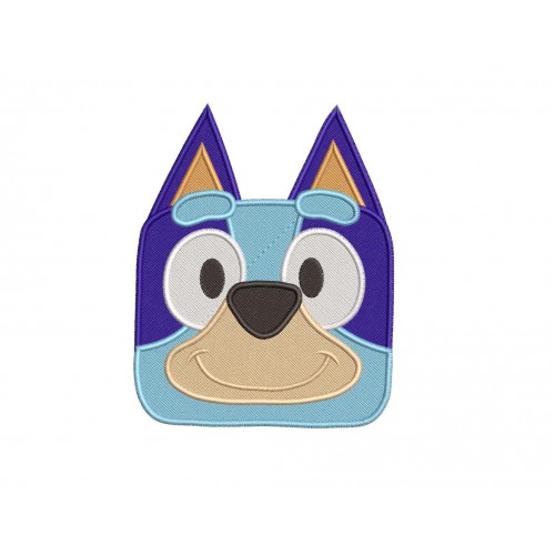 Bluey Head Filling Stitch Embroidery Design