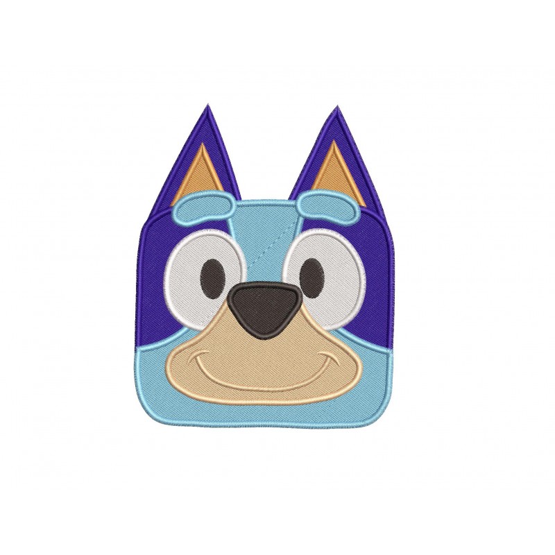 Bluey Head Filling Stitch Embroidery Design