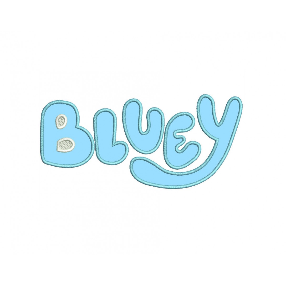 Bluey Logo Applique Design