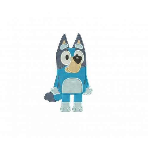 Bluey the Dog Filled Stitch Embroidery Design