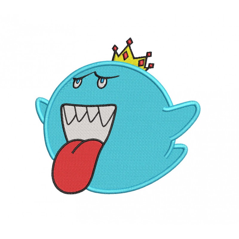 Boo From Mario Embroidery Design Embr