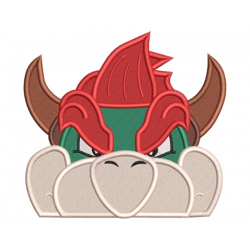 Bowser Peeker Embroidery Design Embr