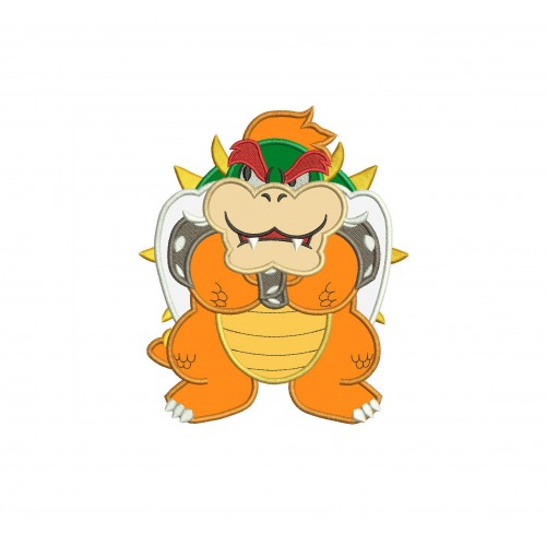 Bowser Super Mario Applique Design