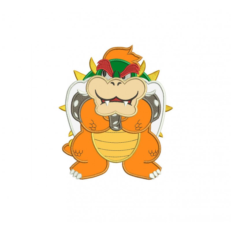 Bowser Super Mario Applique Design