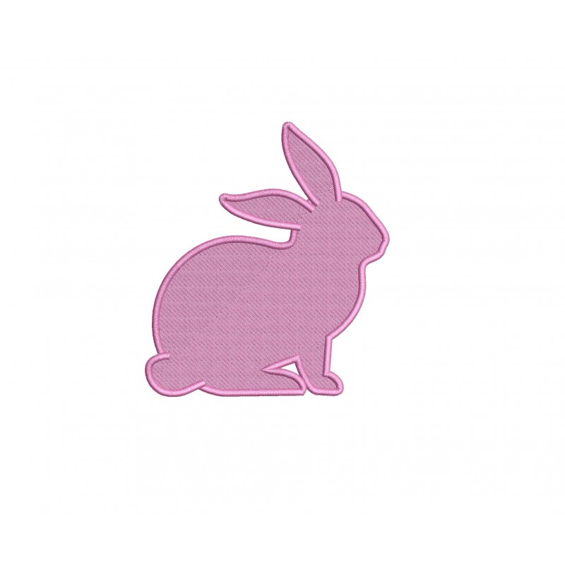 Bunny Easter Filled Stitch Embroidery Design