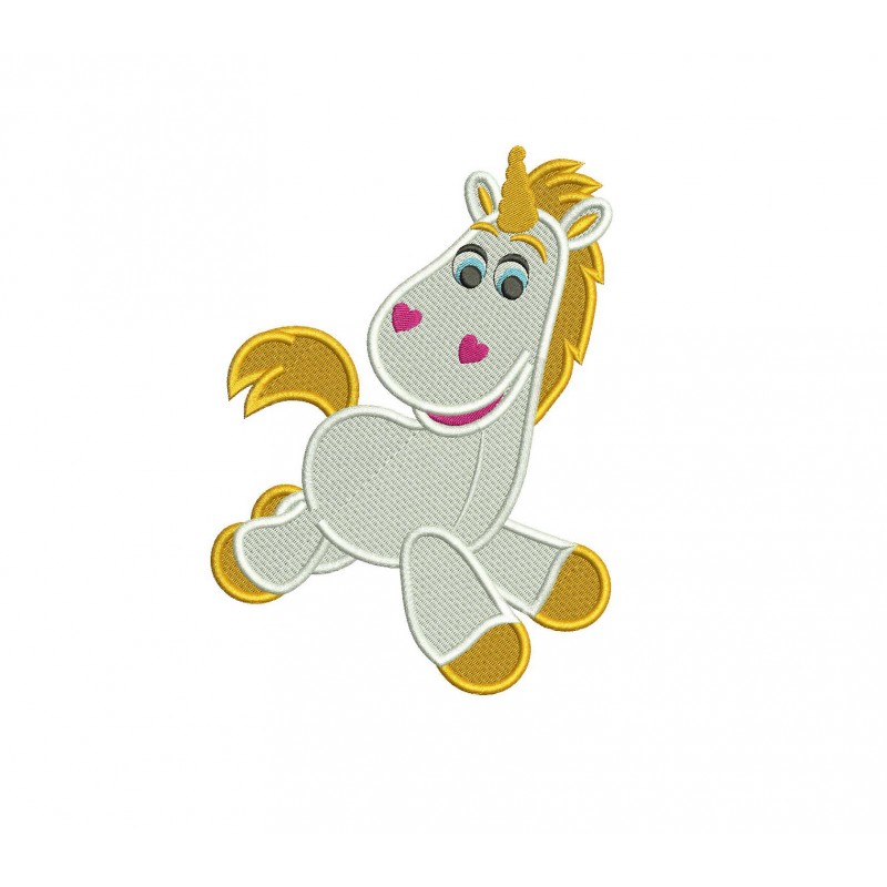 Buttercup Toy Story Horse Filled Embroidery Design