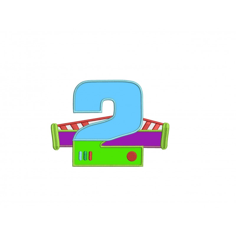 Buzz Lightyear 2nd Birthday Applique Toy Story Birthday Applique Design