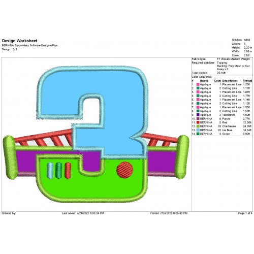 Buzz Lightyear 3rd Birthday Applique Toy Story Birthday Applique Design