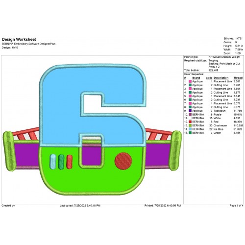 Buzz Lightyear 6th Birthday Applique Toy Story Birthday Applique Design