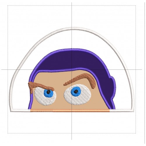 Buzz Lightyear Peeker Applique Design Embr