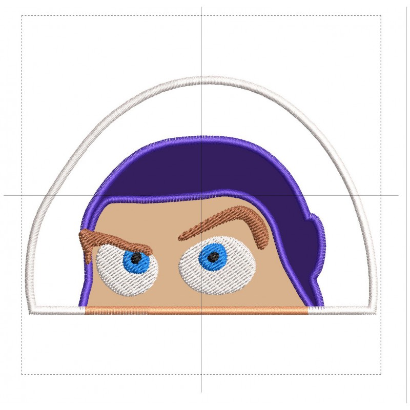 Buzz Lightyear Peeker Applique Design Embr
