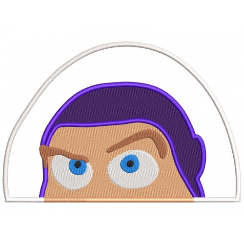 Buzz Lightyear Peeker Embroidery Design Embr