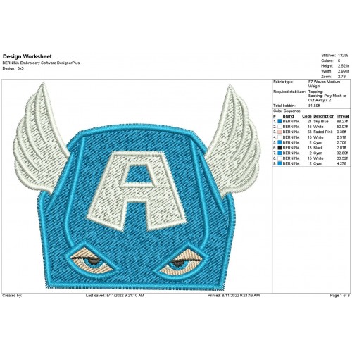 Captain America Avengers Embroidery Captain America Peeker Embroidery Design