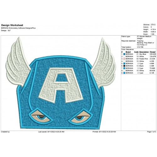 Captain America Avengers Embroidery Captain America Peeker Embroidery Design