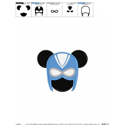 Captain America Mickey Embroidery Design Embr