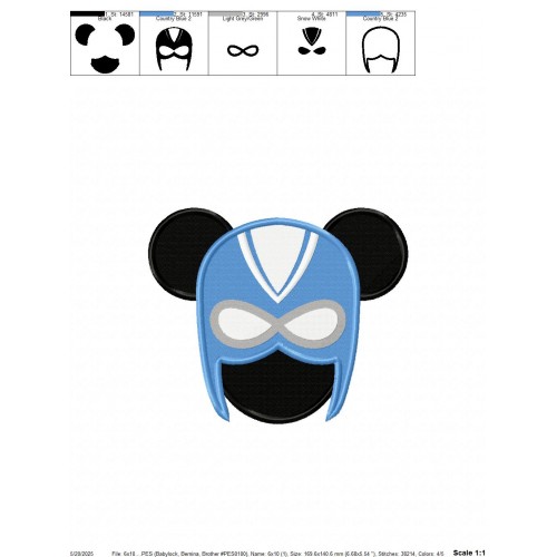 Captain America Mickey Embroidery Design Embr