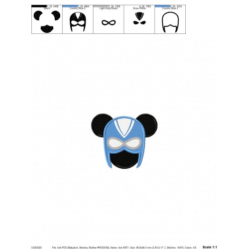 Captain America Mickey Embroidery Design Embr