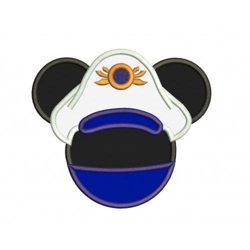 Captain Mickey Disney Cruise Applique Design