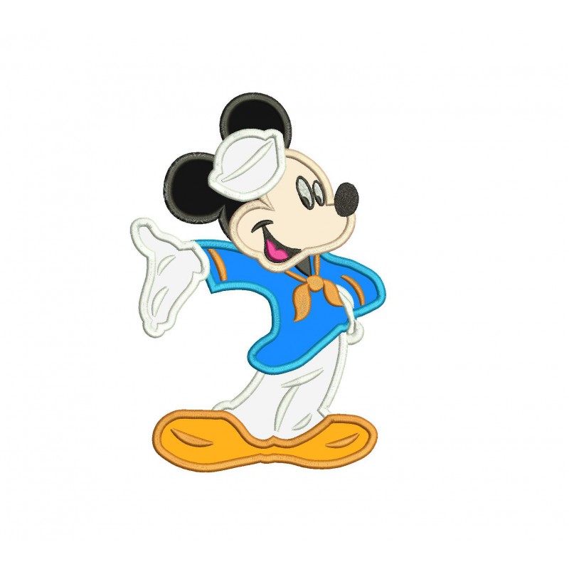 Captain Mickey Mouse Disney Cruise Applique Design