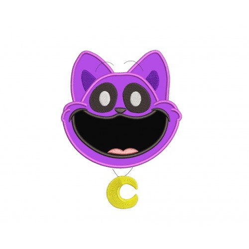 CatNap Head with a Moon Necklace Applique Design