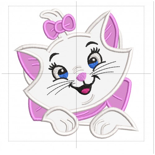 Cat Marie Applique Design Embr