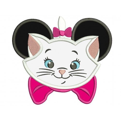 Character Inspired Marie Cat Embroidery Applique Design