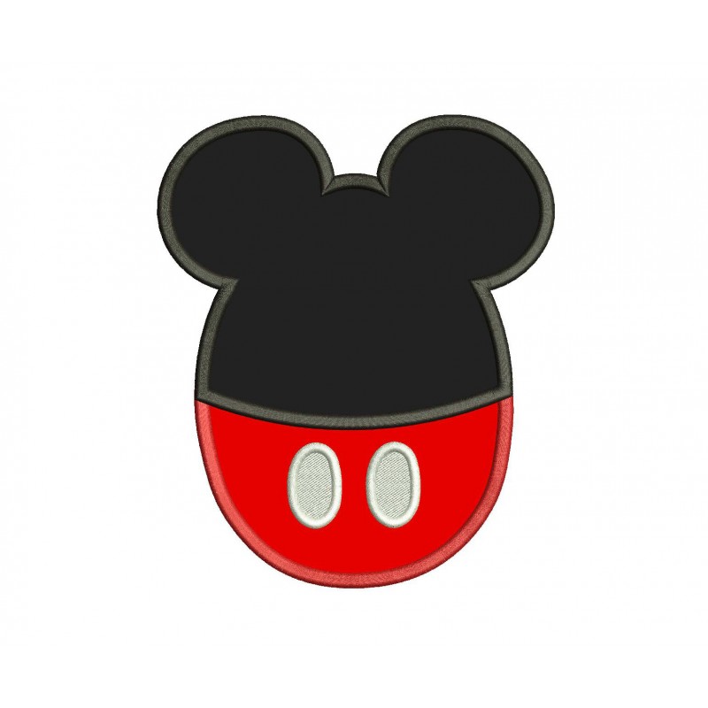 Character Inspired Mickey Head Embroidery Applique Design