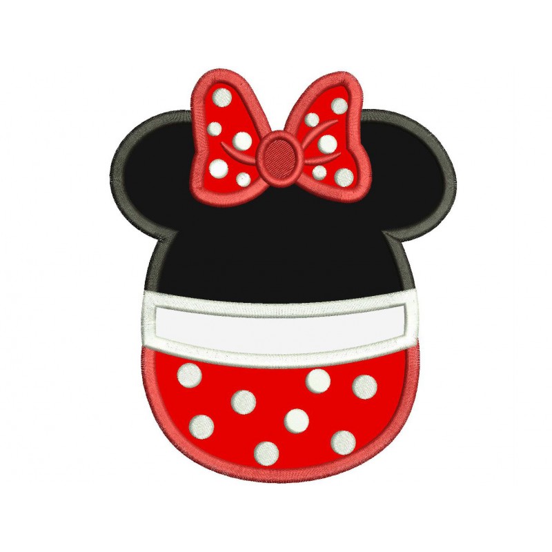 Character Inspired Minnie Mouse Embroidery Applique Design02