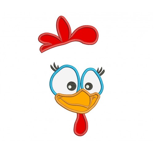 Chicken Face Applique Design