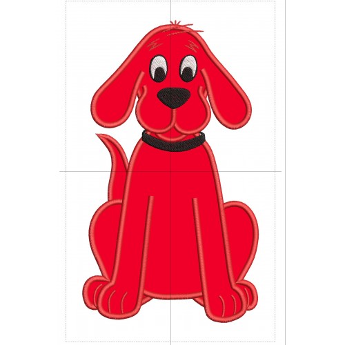 Clifford the Big Red Dog Applique Design Embr