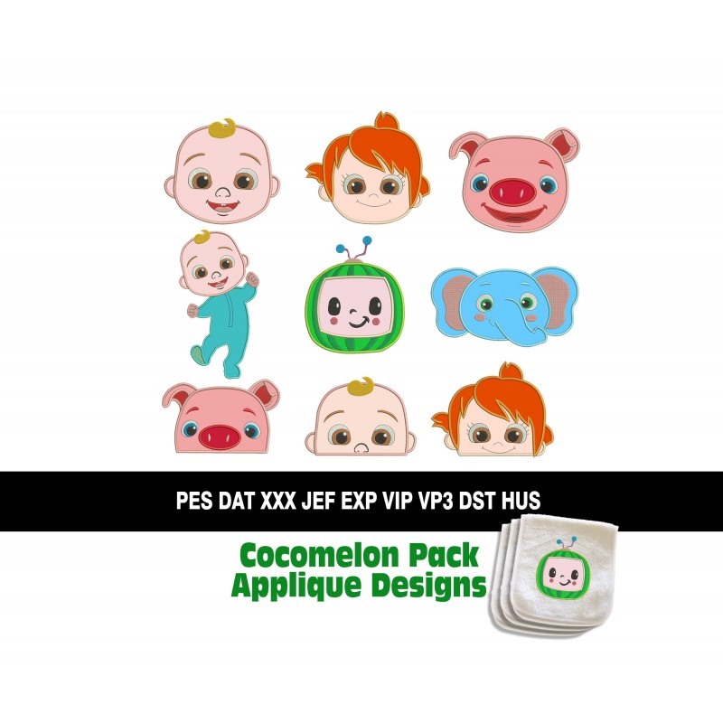 Cocomelon Pack Applique Designs