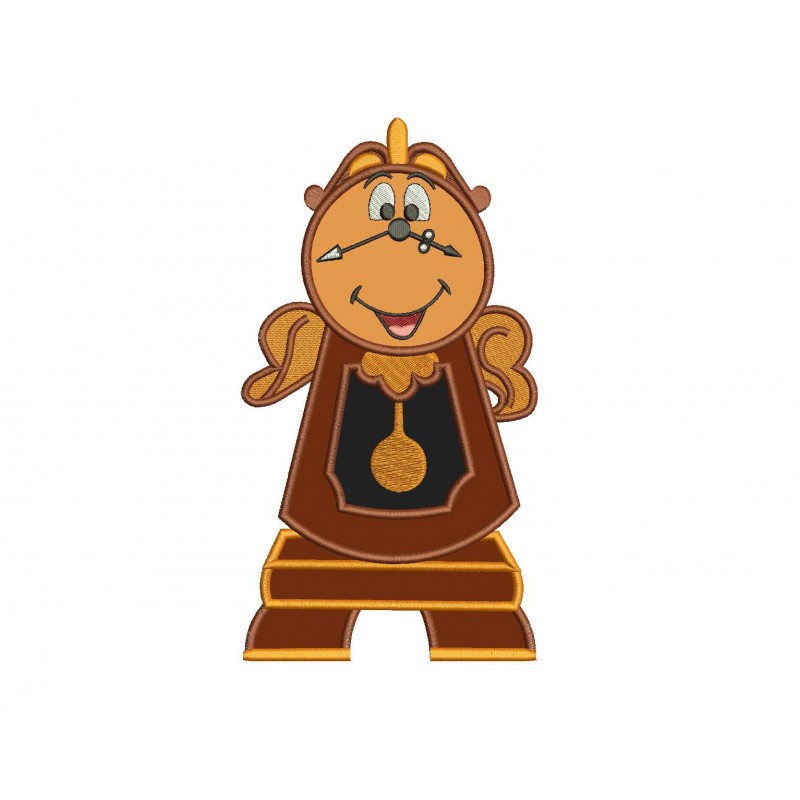 Cogsworth Beauty and the Beast Applique Design
