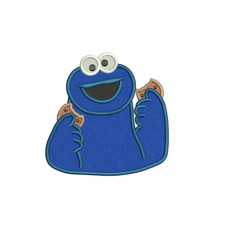 Cookie Monster Disney Fill Stitch Embroidery Design