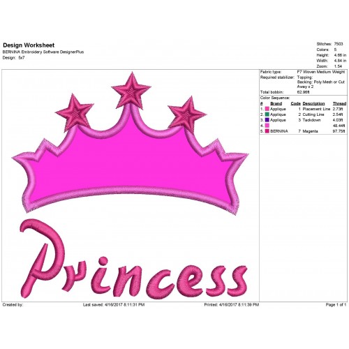 Crown Applique Design