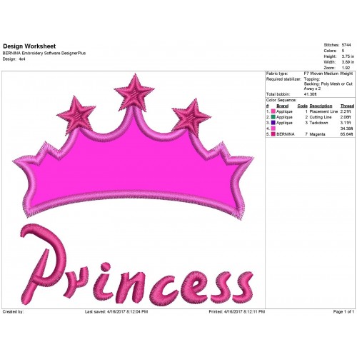 Crown Applique Design