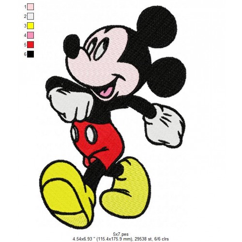 Cute Mickey Embroidery Design