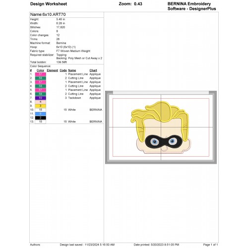 Dash Incredibles Applique Design Embr