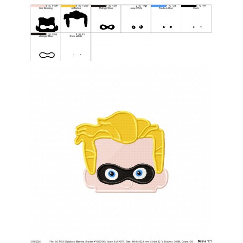 Dash Incredibles Embroidery Design Embr