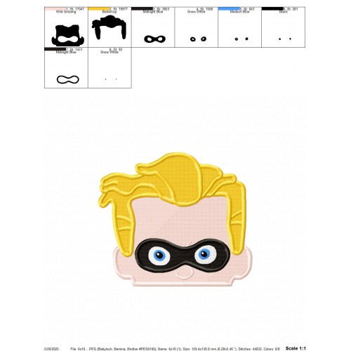 Dash Incredibles Embroidery Design Embr