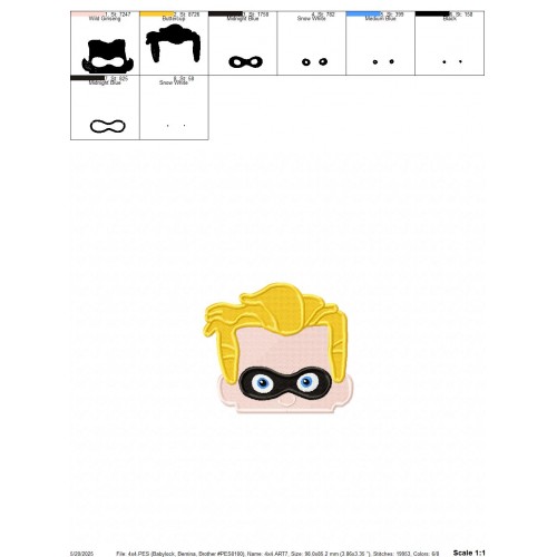 Dash Incredibles Embroidery Design Embr