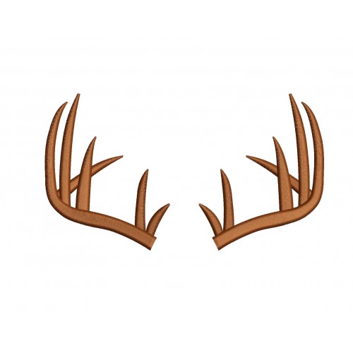 Deer Antlers Machine Embroidery Design