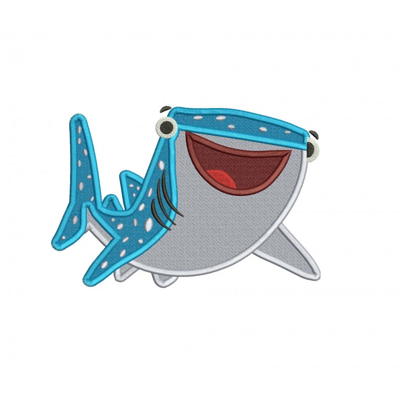 Destiny Shark Finding Dory Filled Embroidery Design