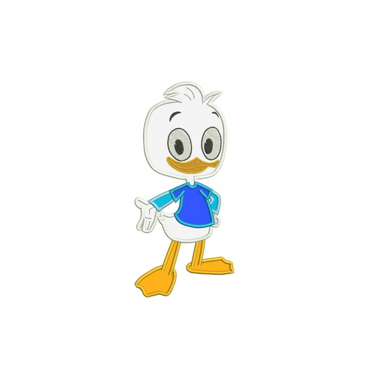 Dewey Duck Ducktales Applique Design