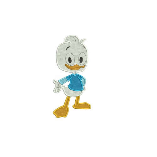 Dewey Duck Ducktales Filled Stitch Embroidery Design