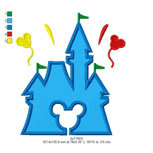 Disney Castle Embroidery - Castle Embroidery